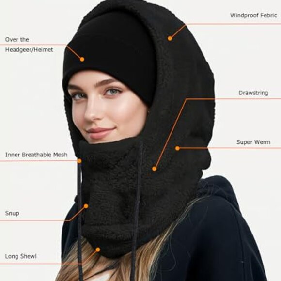 Fleece Windproof Ski Mask Balaclava Winter Warm Face Cover Unisex Adjustable main image 7